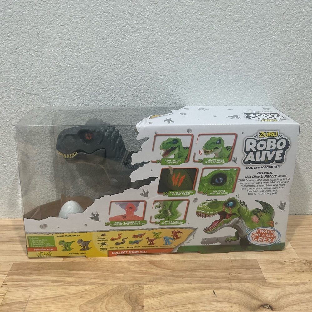 ZURU Robo Alive - Attacking T-Rex Battery-Powered Robotic Toy GREY NIB - Picture 2 of 7